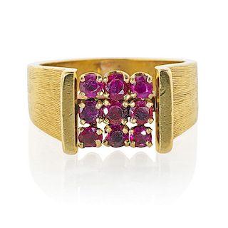 RUBY & YELLOW GOLD RING