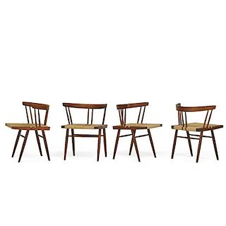 GEORGE NAKASHIMA Set of four Grass Seated chairs