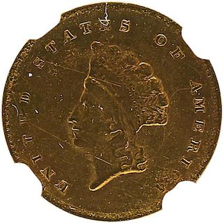 U.S. 1855-C TYPE 2 $1 GOLD COIN