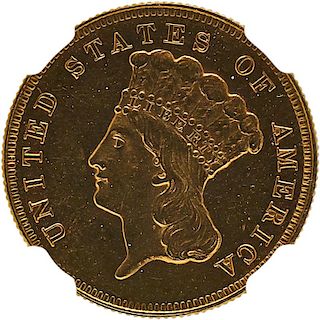 U.S. 1865 $3 GOLD COIN