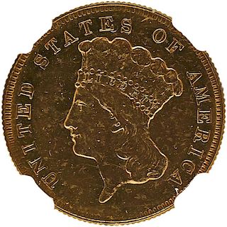 U.S. 1869 $3 GOLD COIN