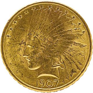 U.S. 1907 INDIAN $10 GOLD COIN