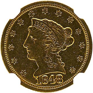 U.S. 1848-C $2.5 GOLD COIN