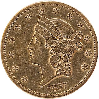 U.S. 1857-S LIBERTY $20 GOLD COIN