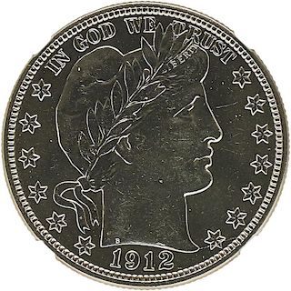U.S. 1912-S BARBER 50C COIN