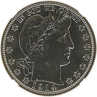 U.S. 1914 BARBER 50C COIN