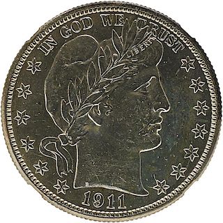 U.S. 1911-D BARBER 50C COIN