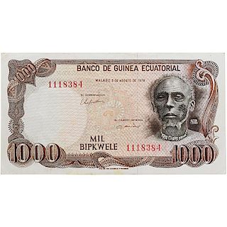 1979 EQUATORIAL GUINEA 1000 BIPKWELE NOTE