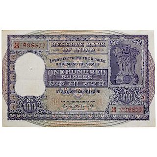 1962-1967 INDIA 100 RUPEE NOTE