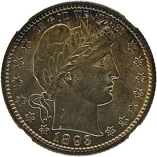 U.S. 1893-O BARBER 25C COIN