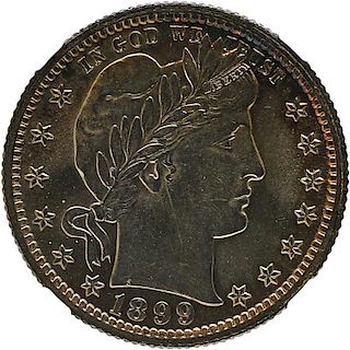 U.S. 1899 BARBER 25C COIN