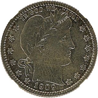 U.S. 1909-O BARBER 25C COIN