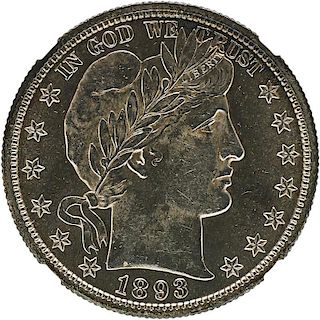 U.S. 1893-S BARBER 50C COIN