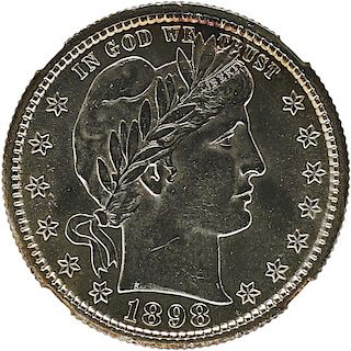 U.S. 1898-S BARBER 25C COIN