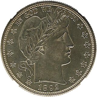 U.S. 1892-S BARBER 50C COIN