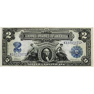 U.S. 1899 $2 SILVER CERTIFICATE NOTE