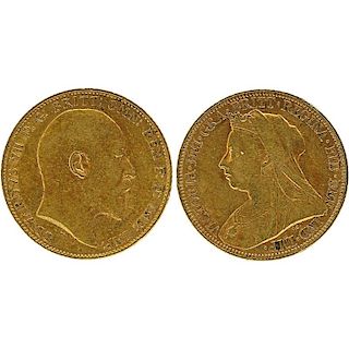 GREAT BRITAIN GOLD SOVEREIGN COINS