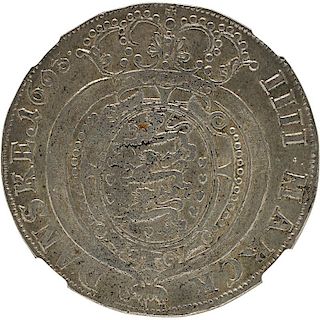 1693CW DENMARK KRONE SILVER COIN