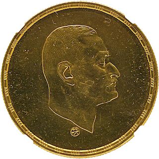 AH1390 1970 EGYPT GOLD 5 POUND COIN