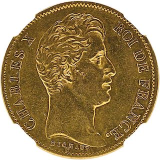 1828A FRANCE GOLD 40 FRANCS COIN