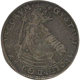 1632 SWEDEN RIKSDALER SILVER COIN