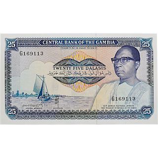 1987-1990 CENTRAL BANK OF GAMBIA 25 DALASIS NOTE