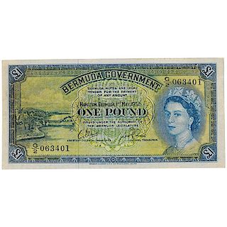 1957 BERMUDA 1 POUND NOTE