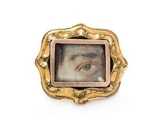 An Antique Gold-Filled Lover's Eye Pin, 1.80 dwts.