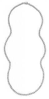 A Platinum and Diamond Riviera Longchain Necklace, 44.90 dwts.