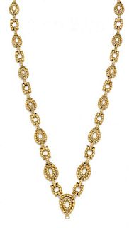 * An 18 Karat Yellow Gold Longchain Necklace, David Webb, 97.40 dwts.