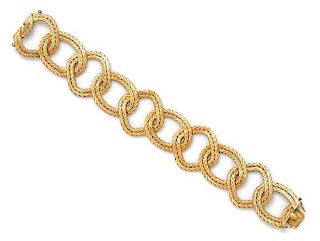 * An 18 Karat Yellow Gold Textured Bracelet, Buccellati, 46.60 dwts.