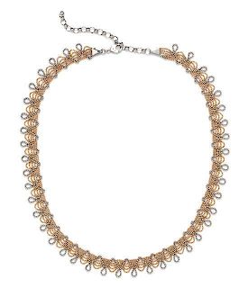 A Platinum and 18 Karat Rose Gold Collar Necklace, 16.60 dwts.