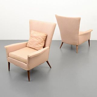 Pair of Paul McCobb HIGH BACK Lounge / Arm Chairs