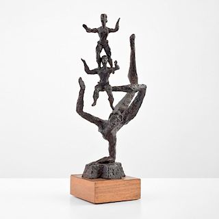 Large Chaim Gross Bronze Figural Sculpture