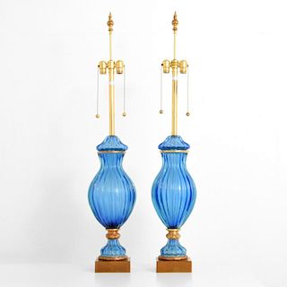 Pair of Monumental Marbro Lamp Co. Lamps