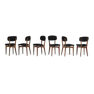 ICO AND LUISA PARISI; CASSINA Six dining chairs