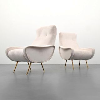 Pair of LADY Lounge Chairs, Manner of Marco Zanuso