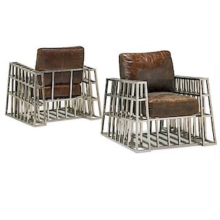 CONTEMPORARY Pair of lounge chairs
