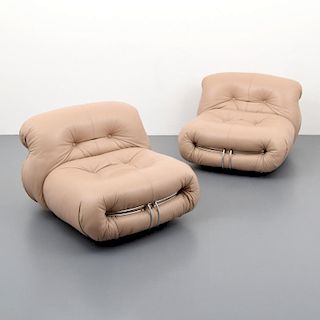 Pair of Afra & Tobia Scarpa SORIANA Lounge Chairs