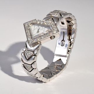 Michalis 18K White Gold & Diamond Watch