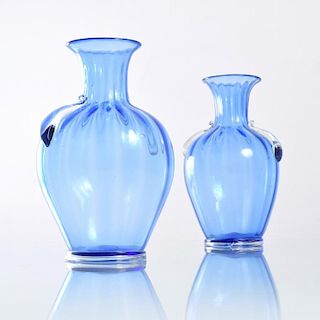 Pair of Cirillo Maschio COSTOLATO Vases, Murano