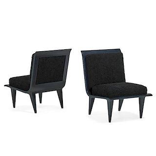 JAMES MONT Pair of lounge chairs