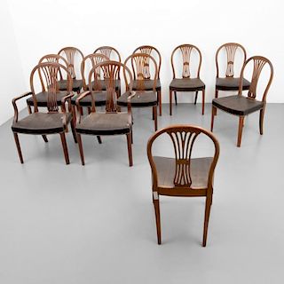 Rare Frits Henningsen Dining Chairs, Set of 12
