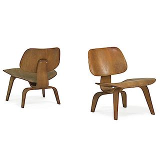 CHARLES AND RAY EAMES Pair of pre-production LCWs