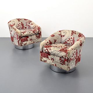 Pair of Lounge Chairs, Manner of Milo Baughman