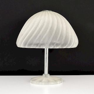 Large Alfredo Barbini Murano Lamp