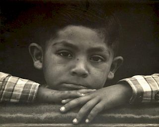 Ansel Adams Photograph, MEXICAN BOY, Signed