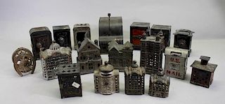Assorted Group of Antique Metal Banks (18)