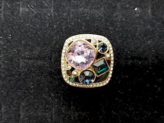 Vintage Designer Mixed Stone Ring
