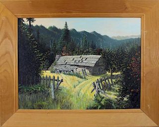 Arthur Howell, Western Landscape with Farmhouse